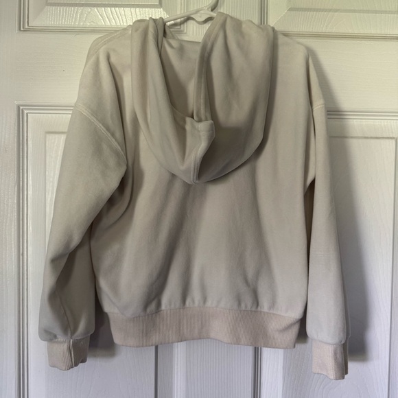 Jessica Simpson Girls 6 Cream Zip Up Fleece Hoodie Jacket Pockets EUC - Picture 5 of 5
